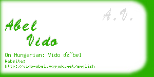 abel vido business card